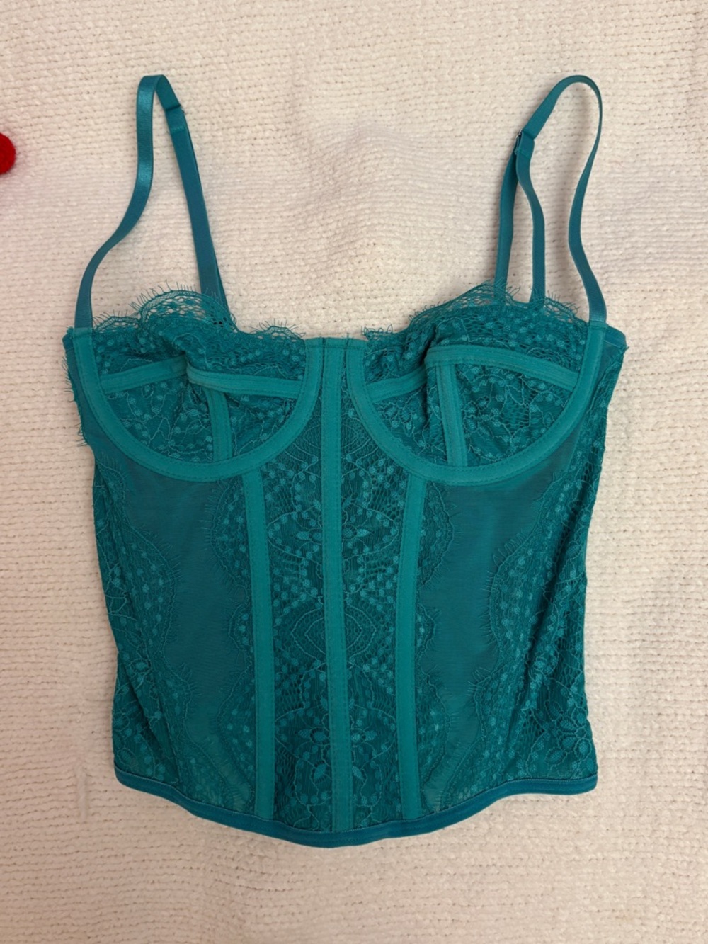 Teal Out from Under Corset Top 🫧